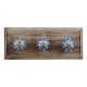 Blue Flower Ceramic Wooden Hooks
